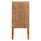 SAFAVIEH Charolette Indoor Wicker Brown Sloping Arm Chairs (Set of 2) - 20 x 24 x 39 - 20Wx24Dx39H
