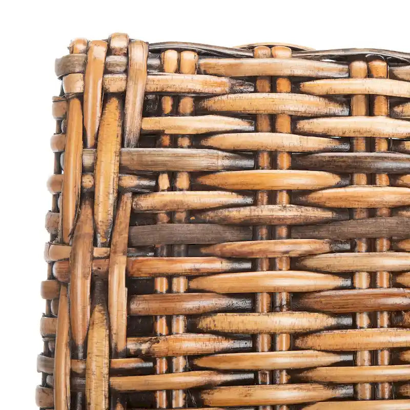 SAFAVIEH Charolette Indoor Wicker Brown Sloping Arm Chairs (Set of 2) - 20 x 24 x 39 - 20Wx24Dx39H