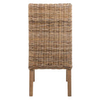 SAFAVIEH Charolette Indoor Wicker Brown Sloping Arm Chairs (Set of 2) - 20 x 24 x 39 - 20Wx24Dx39H