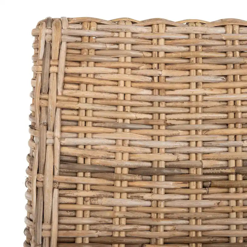 SAFAVIEH Charolette Indoor Wicker Brown Sloping Arm Chairs (Set of 2) - 20 x 24 x 39 - 20Wx24Dx39H