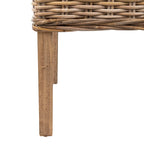 SAFAVIEH Charolette Indoor Wicker Brown Sloping Arm Chairs (Set of 2) - 20 x 24 x 39 - 20Wx24Dx39H