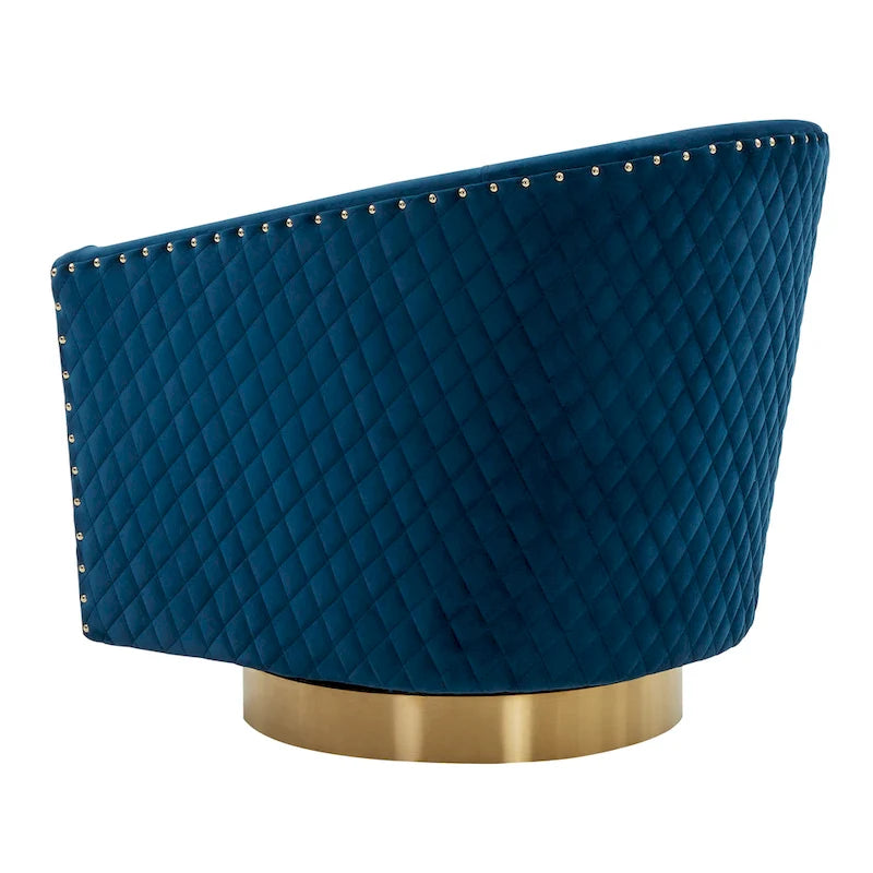 SAFAVIEH Couture Ikram Quilted Swivel Tub Chair - 30Wx32Dx30H