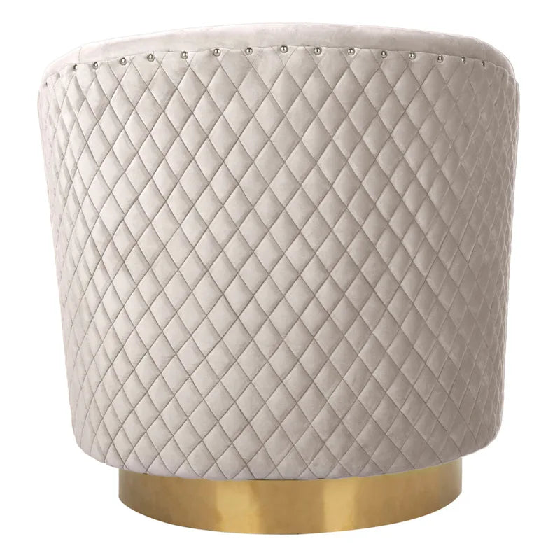 SAFAVIEH Couture Ikram Quilted Swivel Tub Chair - 30Wx32Dx30H