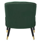 SAFAVIEH Amalia Velvet Wingback Accent Chair - 26.8 x 28 x 31.9 - 27Wx28Dx32H