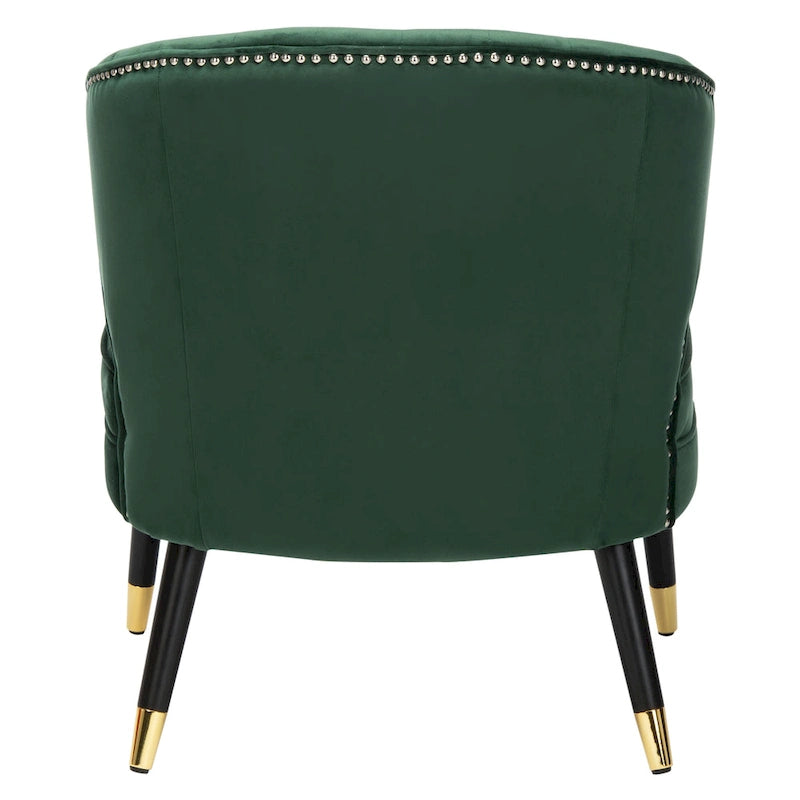 SAFAVIEH Amalia Velvet Wingback Accent Chair - 26.8 x 28 x 31.9 - 27Wx28Dx32H