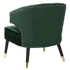 SAFAVIEH Amalia Velvet Wingback Accent Chair - 26.8 x 28 x 31.9 - 27Wx28Dx32H