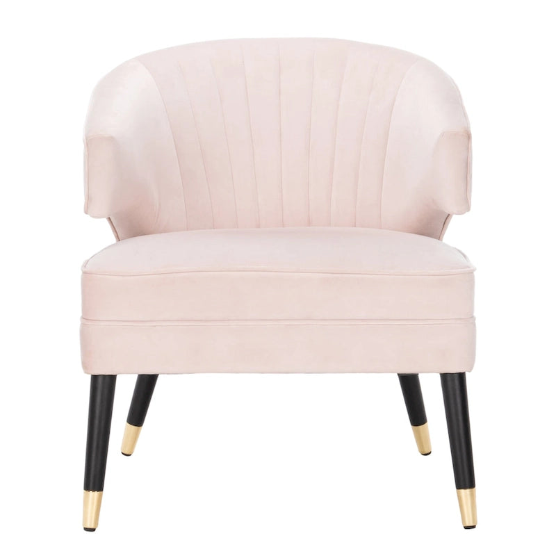 SAFAVIEH Amalia Velvet Wingback Accent Chair - 26.8 x 28 x 31.9 - 27Wx28Dx32H