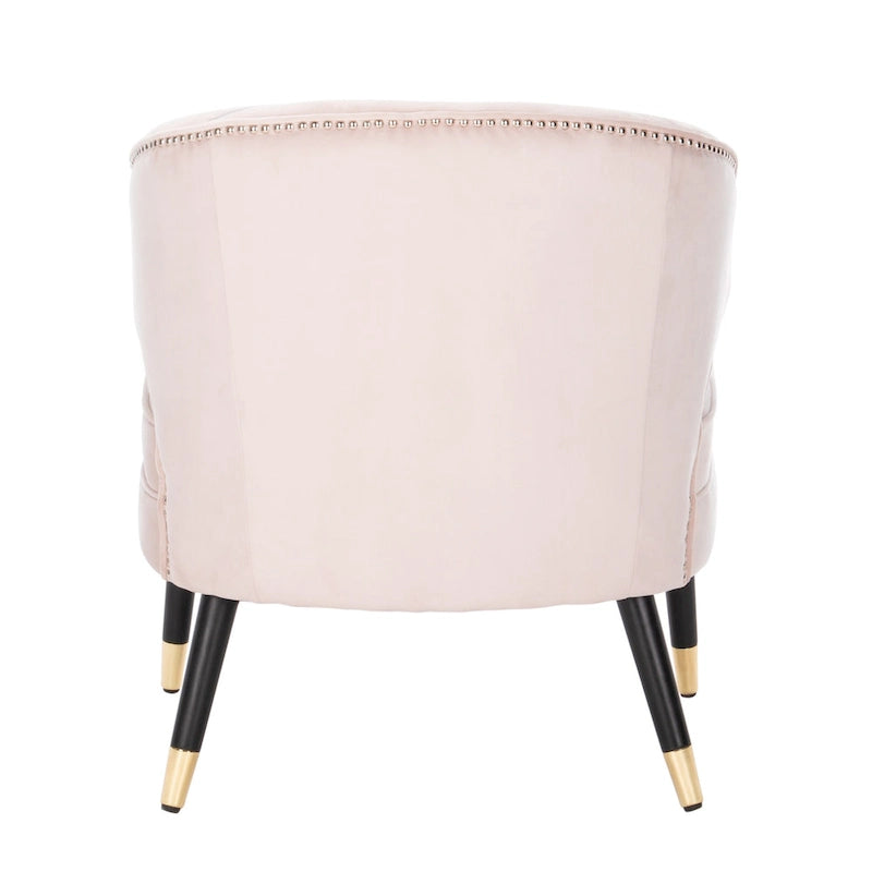 SAFAVIEH Amalia Velvet Wingback Accent Chair - 26.8 x 28 x 31.9 - 27Wx28Dx32H