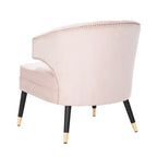 SAFAVIEH Amalia Velvet Wingback Accent Chair - 26.8 x 28 x 31.9 - 27Wx28Dx32H