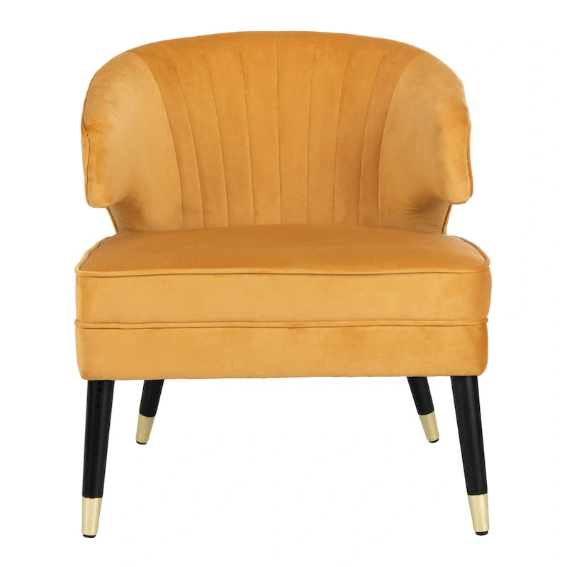 SAFAVIEH Amalia Velvet Wingback Accent Chair - 26.8 x 28 x 31.9 - 27Wx28Dx32H