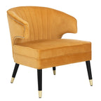 SAFAVIEH Amalia Velvet Wingback Accent Chair - 26.8 x 28 x 31.9 - 27Wx28Dx32H