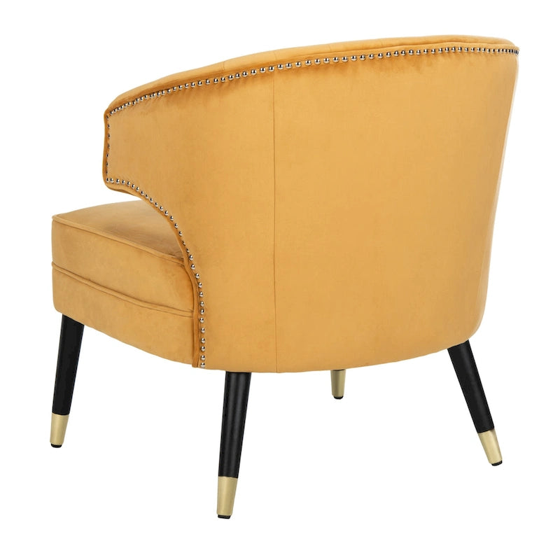 SAFAVIEH Amalia Velvet Wingback Accent Chair - 26.8 x 28 x 31.9 - 27Wx28Dx32H