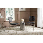 SAFAVIEH Iroda Black Dining Chair (Set of 2) - 17.5x21.8x33.3 - 18Wx22Dx33H