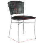 SAFAVIEH Iroda Black Dining Chair (Set of 2) - 17.5x21.8x33.3 - 18Wx22Dx33H
