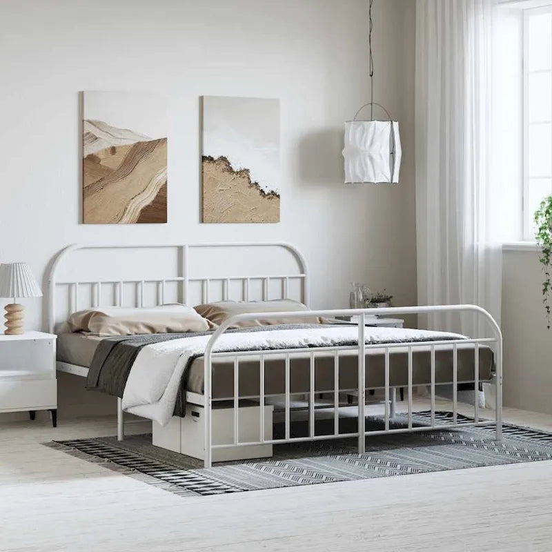 vidaXL 12 Inches Metal Bed Frame No Mattress