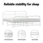 vidaXL 12 Inches Metal Bed Frame No Mattress