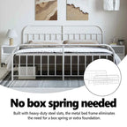 vidaXL 12 Inches Metal Bed Frame No Mattress