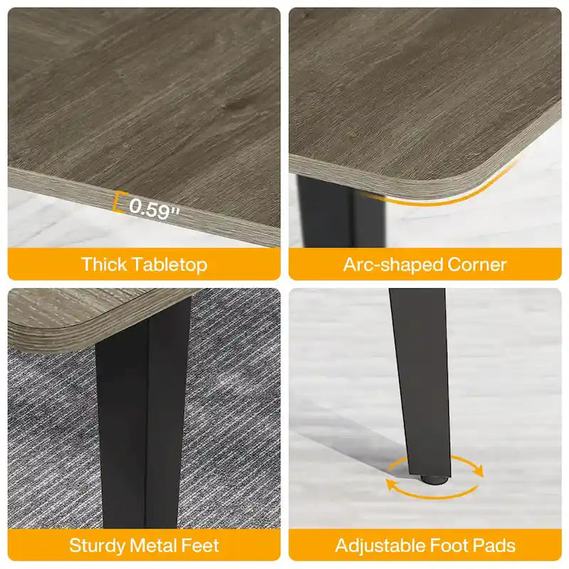 70.8 Inches Large Dining Table for 6-8 People