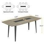 70.8 Inches Large Dining Table for 6-8 People