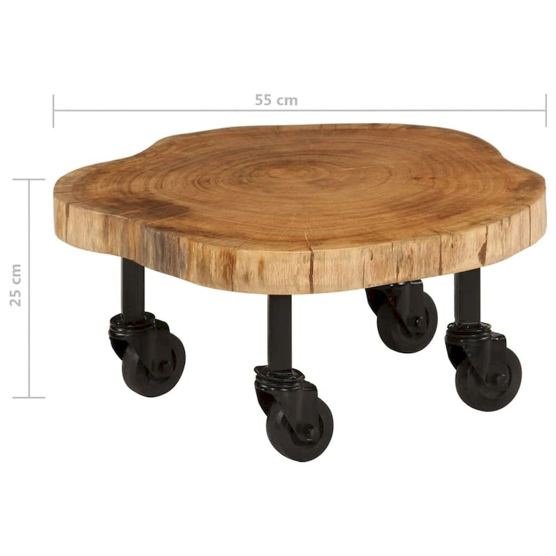 vidaXL Coffee Table Solid Wood Acacia 23.6x21.7x9.8