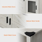 Farmhouse Barn Door TV Stand, Living Room Entertainment Center