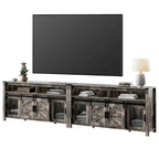 Farmhouse Barn Door TV Stand, Living Room Entertainment Center