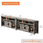 Farmhouse Barn Door TV Stand, Living Room Entertainment Center