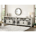 Farmhouse Barn Door TV Stand, Living Room Entertainment Center