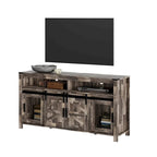 Farmhouse Barn Door TV Stand, Living Room Entertainment Center