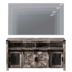 Farmhouse Barn Door TV Stand, Living Room Entertainment Center