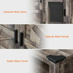 Farmhouse Barn Door TV Stand, Living Room Entertainment Center