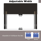 Costway Full/Queen Size Headboard Linen Fabric Upholstered Button - See Details