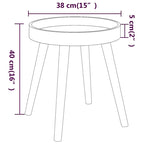 vidaXL Side Table Round End Coffee Table Engineered Wood and Solid Wood Pine - 15x15x15.7