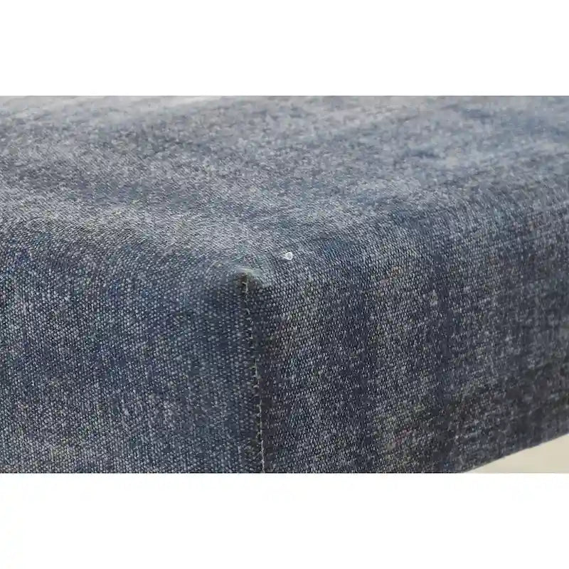 47 Antique Blue Distressed Rectangular Bench