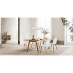 Set of 2 Plastic Dining Side Chair Wood For Event Kitchen Office Event Garden Patio Cafe