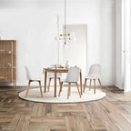 Set of 2 Plastic Dining Side Chair Wood For Event Kitchen Office Event Garden Patio Cafe