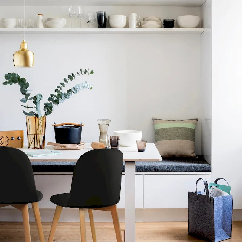 Set of 2 Plastic Dining Side Chair Wood For Event Kitchen Office Event Garden Patio Cafe