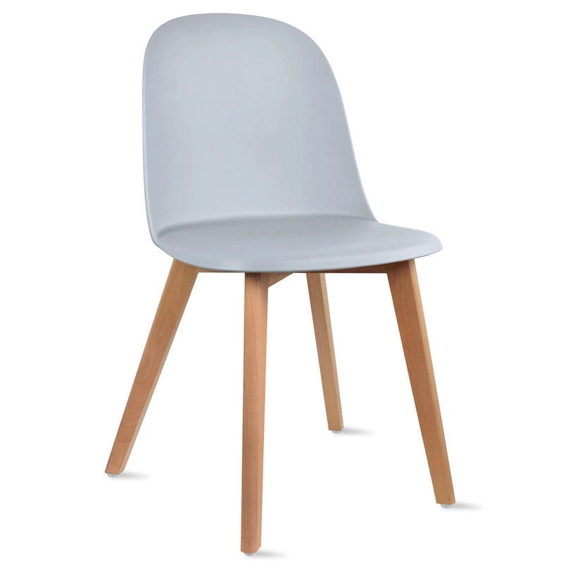 Set of 2 Plastic Dining Side Chair Wood For Event Kitchen Office Event Garden Patio Cafe