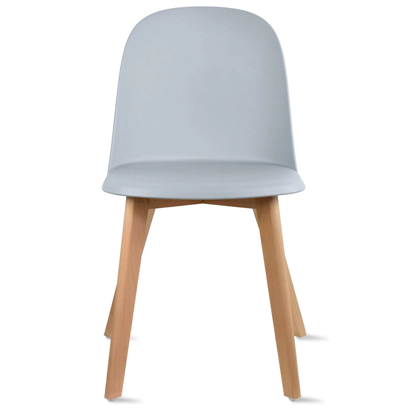 Set of 2 Plastic Dining Side Chair Wood For Event Kitchen Office Event Garden Patio Cafe