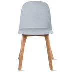 Set of 2 Plastic Dining Side Chair Wood For Event Kitchen Office Event Garden Patio Cafe