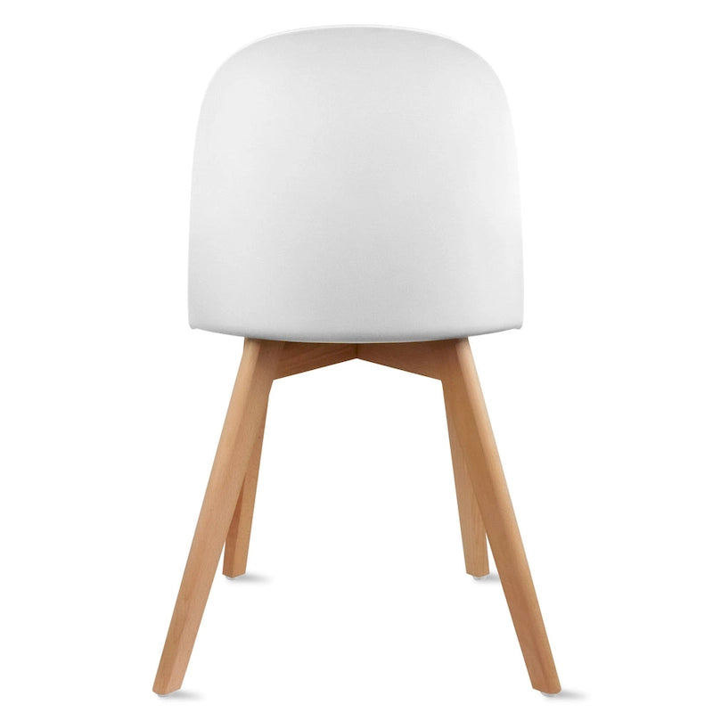 Set of 2 Plastic Dining Side Chair Wood For Event Kitchen Office Event Garden Patio Cafe