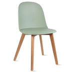 Set of 2 Plastic Dining Side Chair Wood For Event Kitchen Office Event Garden Patio Cafe