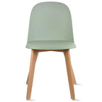 Set of 2 Plastic Dining Side Chair Wood For Event Kitchen Office Event Garden Patio Cafe