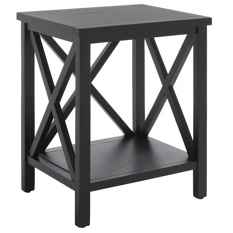 SAFAVIEH Yasumi White Cross Back End Table - 18.1 x 13.4 x 21.5 - 18Wx13Dx22H
