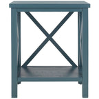 SAFAVIEH Yasumi White Cross Back End Table - 18.1 x 13.4 x 21.5 - 18Wx13Dx22H