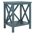 SAFAVIEH Yasumi White Cross Back End Table - 18.1 x 13.4 x 21.5 - 18Wx13Dx22H