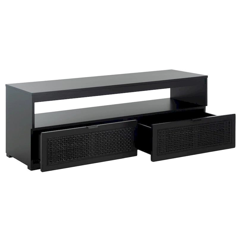 SAFAVIEH Kaitlyn 2-Drawer 1-Shelf Entertainment Media Stand (Fits Up To 55 Flatscreen TV) - 48Wx16Dx17H