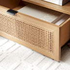 SAFAVIEH Kaitlyn 2-Drawer 1-Shelf Entertainment Media Stand (Fits Up To 55 Flatscreen TV) - 48Wx16Dx17H