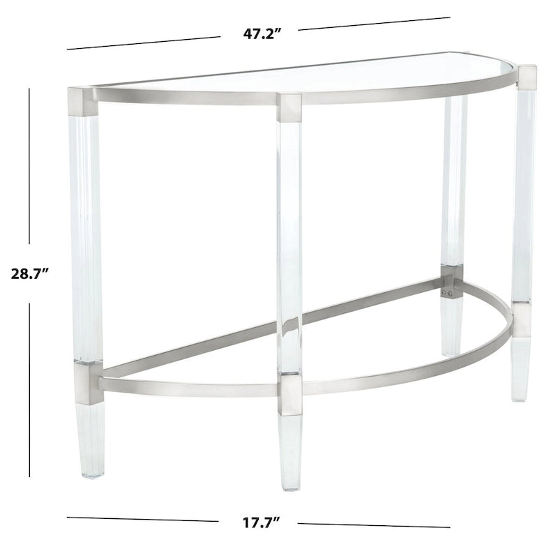 SAFAVIEH Couture Gunel Acrylic Console Table - 47.2 W x 17.7 L x 28.7 H - 47Wx18Dx29H