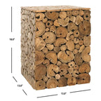 SAFAVIEH Iida Bali Black Stool - Natural - 13 x 13 x 18 - 13Wx13Dx18H